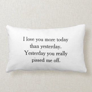 Rectangle Je t'aime coussin drôle
