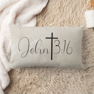 Rectangle John 3:16 Pearl Arrière - plan Coussin inspiration