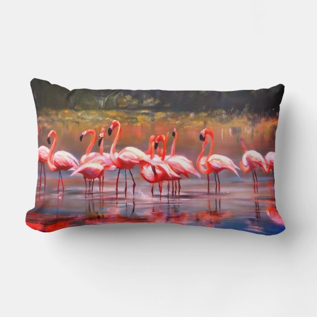 Rectangle Joli Coussin flamant rose (Recto)
