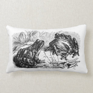 Rectangle Joli vintage grenouille décoration coussin