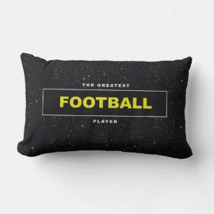 Rectangle Jour du jeu de football Jaune Noir Coussin sportif