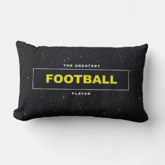 Rectangle Jour du jeu de football Jaune Noir Coussin sportif