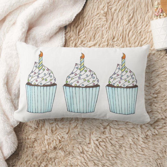 Rectangle Joyeux Coussin de gâteau d'anniversaire (Couverture)