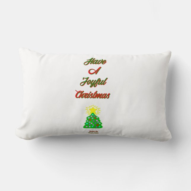 Rectangle Joyeux Coussin Lumbar de Noël (Recto)