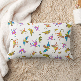 Rectangle Jungle Animaux Lumbar Coussin