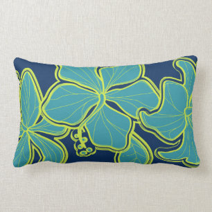 Rectangle Kailua Hibiscus Hawaïen réversible Coussin Lumba