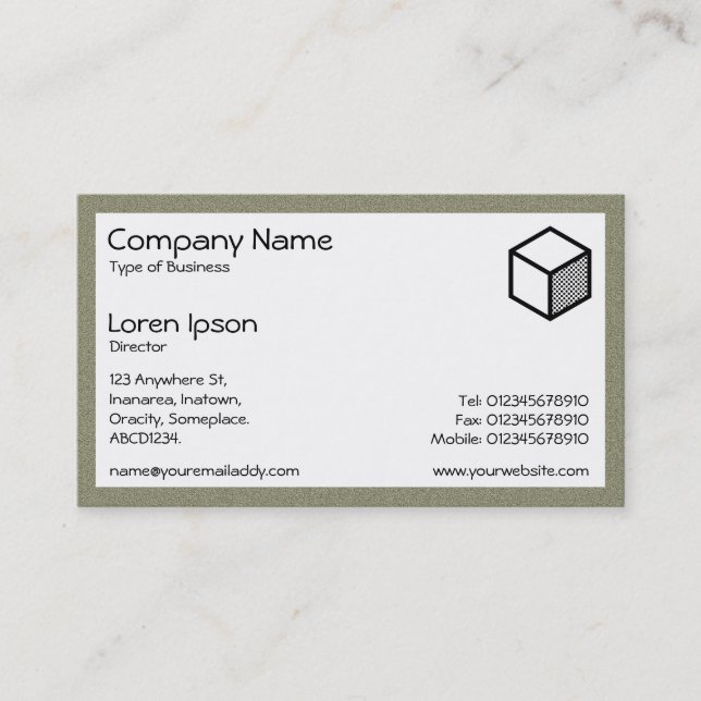 Rectangle - Khaki Powder Business Card (Front)