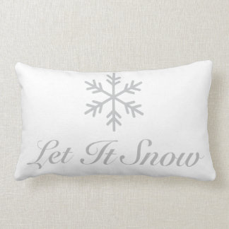 Rectangle Laissez lui neiger blanc gris de coussin lombaire