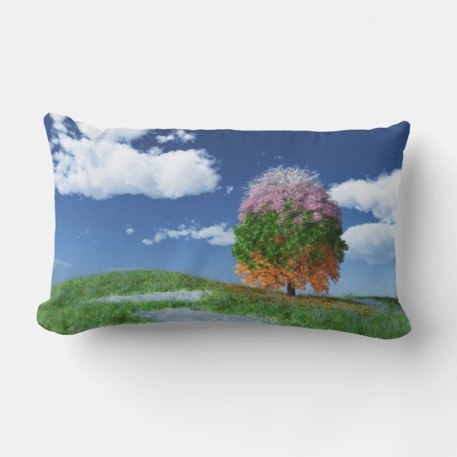 Rectangle Le Coussin de l'arbre de saison (Recto)