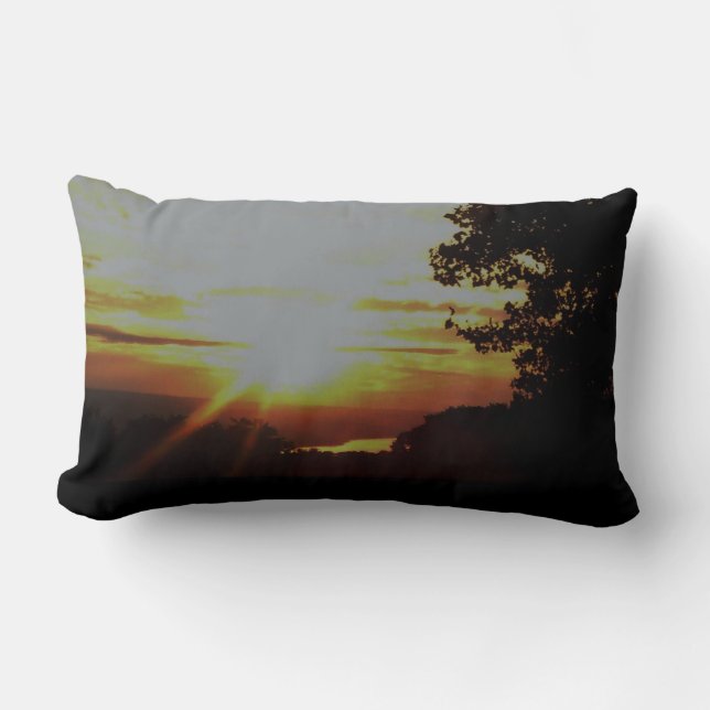 Rectangle Le coussin JAUNE de COUCHER DU SOLEIL (Recto)