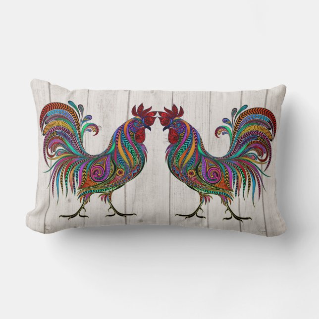 Rectangle Le Coussin Lumbar Rooster resplendissant - Voir Re (Recto)