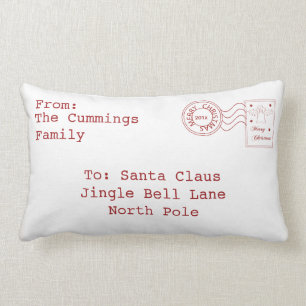 Rectangle Lettre au coussin de Père Noël