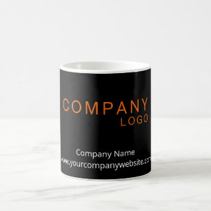 RECTANGLE LOGO BUSINESS COMPANY BRANDED BLACK COFFEE MUG