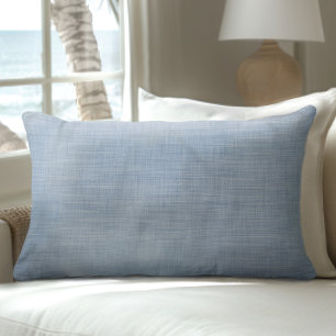 Rectangle Lumbar Coussin de texture bleu clair de mer