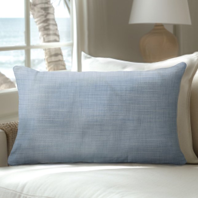 Rectangle Lumbar Coussin de texture bleu clair de mer (Créateur téléchargé)