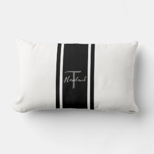 Rectangle Lumbar Coussin HAMbyWG - noir et blanc