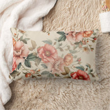 Lumière vintage du jardin | Coussin Blush & Coral 