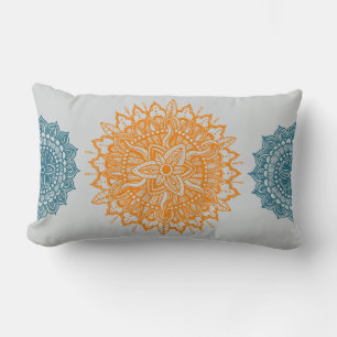 Rectangle Mandala Tracery Orament Lumbar Coussin
