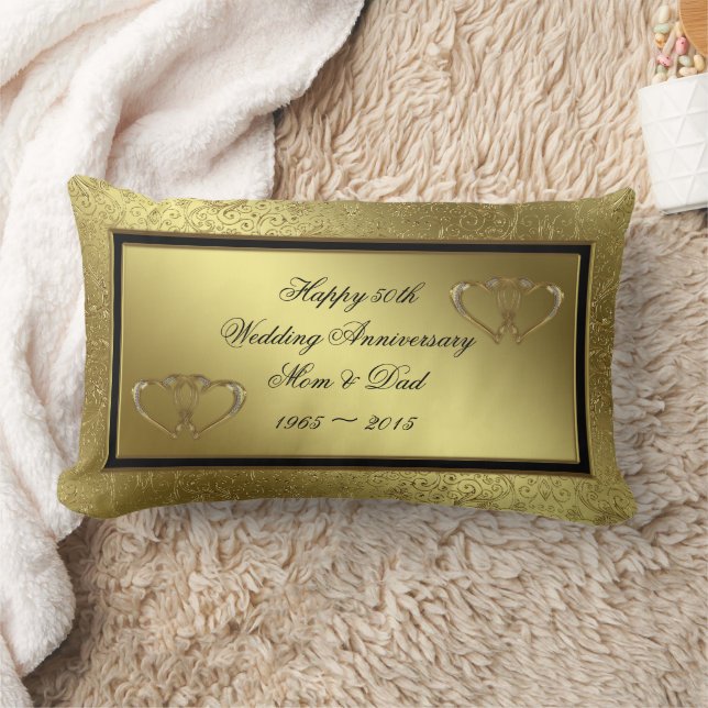 Rectangle Mariage classique Anniversaire Lumbar Coussin (Couverture)