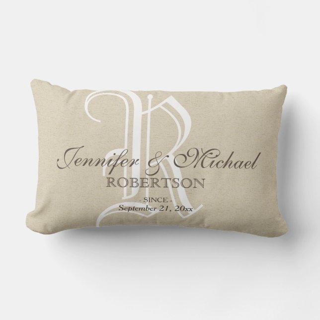 Rectangle Mariage monographique / Coussin d'anniversaire (Recto)