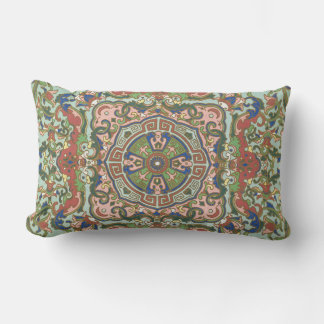 Rectangle Médaillon bohème orné Lumbar Coussin