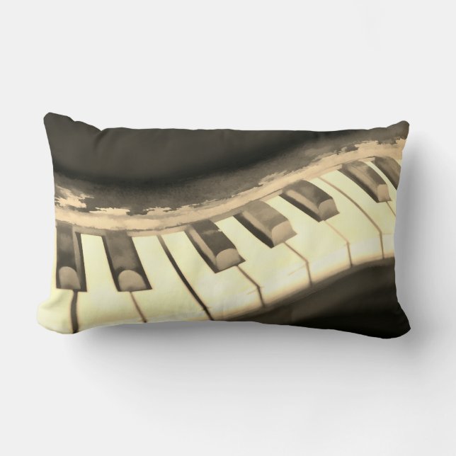 Rectangle mélomane piano coussin clavier art (Recto)