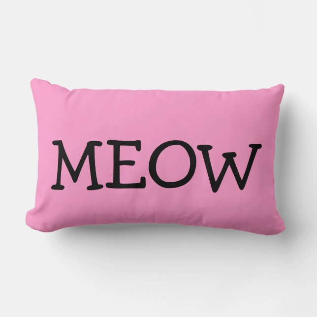 Rectangle MEOW, Coussin Lumbar 13x21 (Recto)