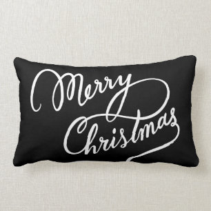 RECTANGLE MERRY CHRISTMAS À LA MAIN   COUSSIN