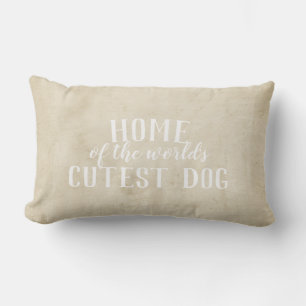 Rectangle mignonne citation chien coussin animal humour typo