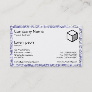 Rectangle - Navy Mottled Business Card
