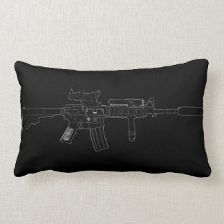 Rectangle Noir lombaire de coussin de M4 SOPMOD