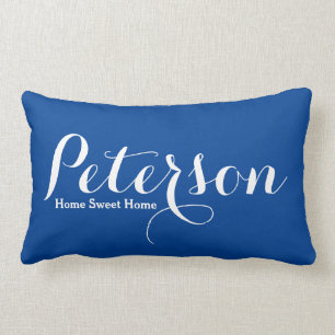 Rectangle Nom Lumbar Coussin Home Sweet Home