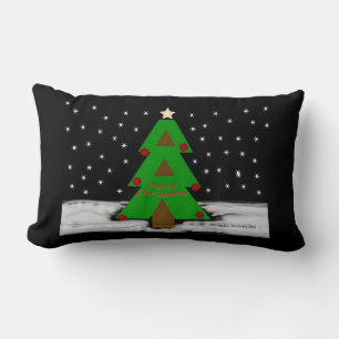 Rectangle Nuit des arbres de Noël - MoJo Coussin