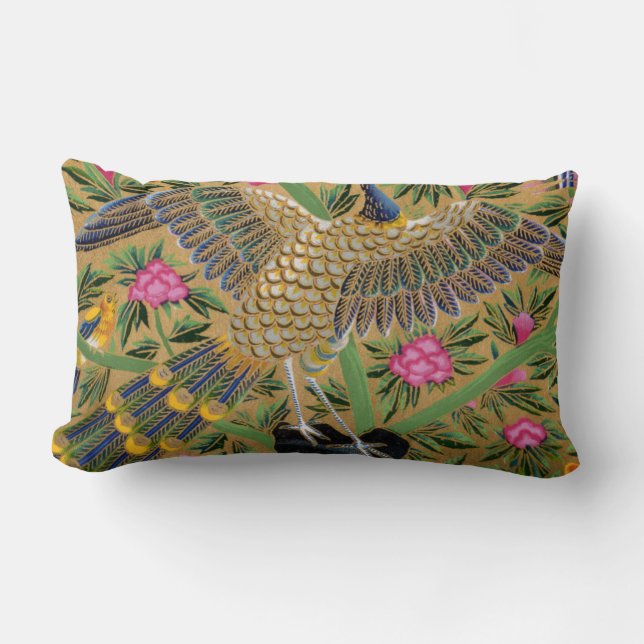 Rectangle Oiseau avec un Coussin Lumbar à cent yeux (Recto)