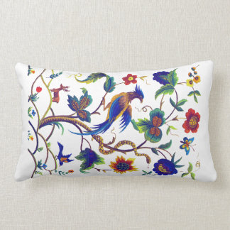 Rectangle Oiseau de Warwick de coussin de broderie de Faux