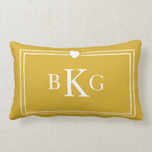 Rectangle Or du coussin   de coeur de cadre de frontière