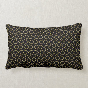 Rectangle Or-effet sur le coussin lombaire fait sur commande