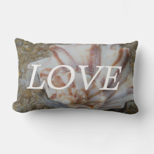 Rectangle OVE coquillages sur la plage inspiration coussin