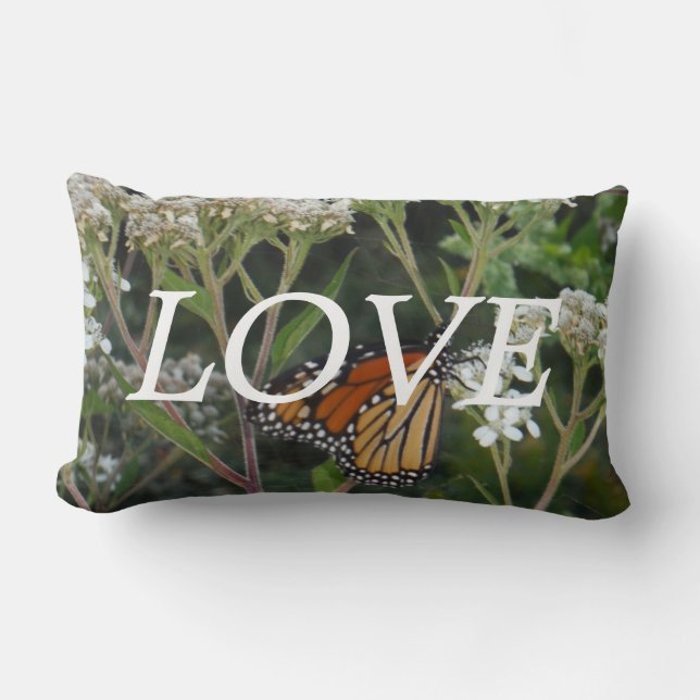 Rectangle OVE coussin d'inspiration papillon orange (Recto)