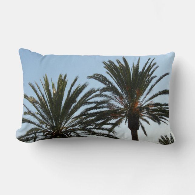 Rectangle Palm Trees Sky Photo Lumbar Coussin (Recto)