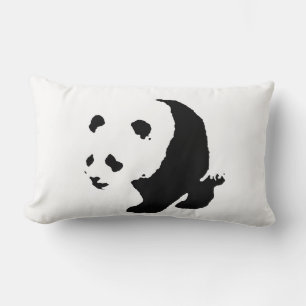 Rectangle Panda Pop Art Lumbar Coussin