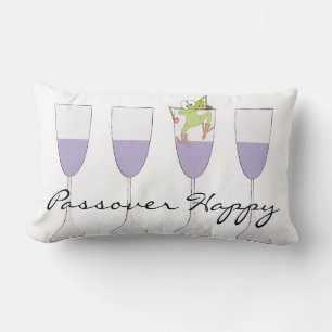 Rectangle Pâque Lumbar Coussin "Quatre tasses de vin"
