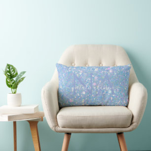 Rectangle Parties scintillant de turbulence   Coussin de mon