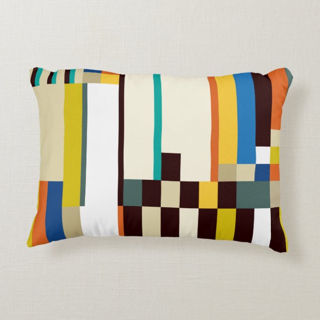 Rectangle Pattern-1 accent pillow (Back)