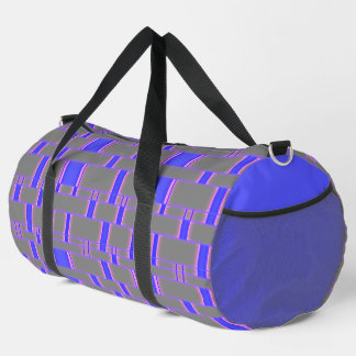Rectangle Pattern Grey 8 Duffle Bag