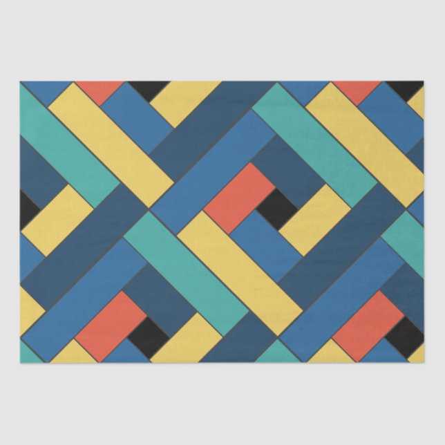 Rectangle Pattern (ver7) with Custom Detail Tissue Paper (Front)