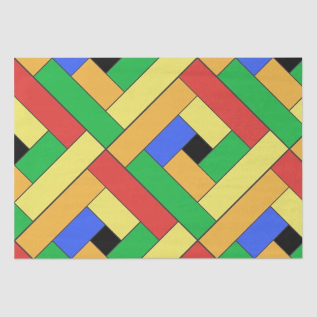Rectangle Pattern (ver9) with Custom Detail Tissue Paper (Front)