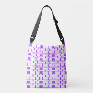 Rectangle Pattern White 9 Crossbody Bag