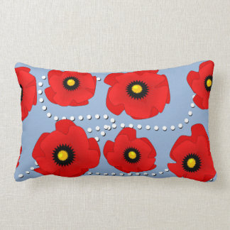 Rectangle Pavots et coussin de perles