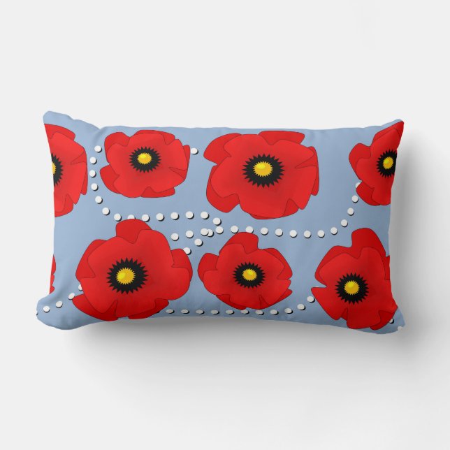 Rectangle Pavots et coussin de perles (Recto)